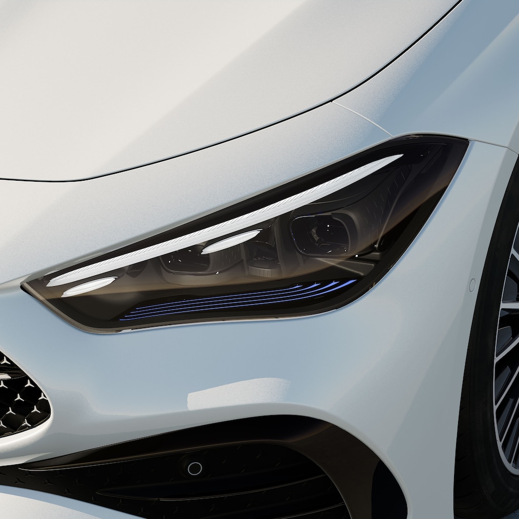 Mercedes-Benz CLE Cabriolet DİJİTAL IŞIK (DIGITAL LIGHT) olan bir far.