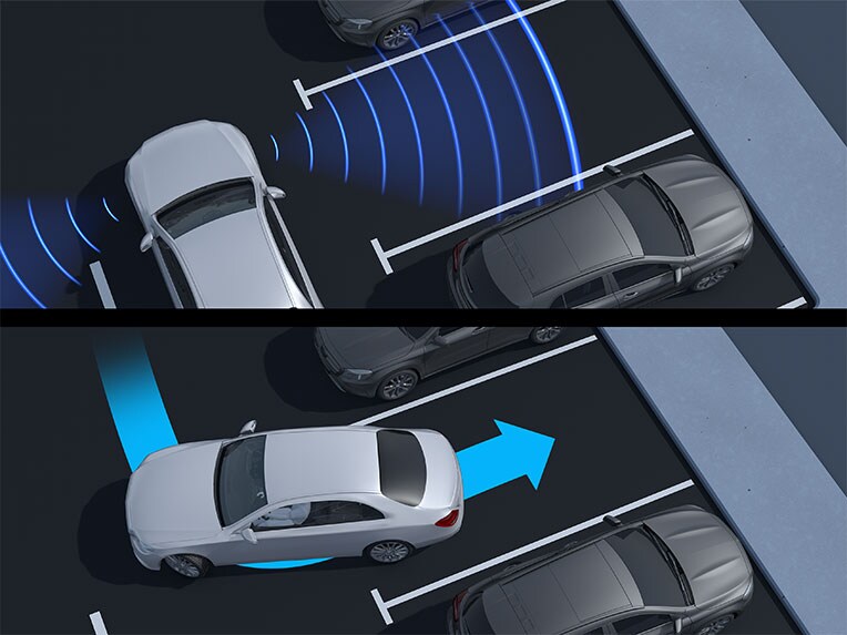 Yeni Mercedes-Benz EQA'daki ARKTRONIC sistemli aktif park yardımcısı.