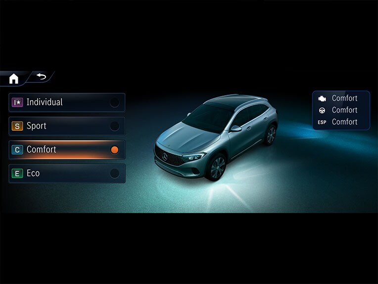 Yeni Mercedes-Benz EQA'da DYNAMIC SELECT.