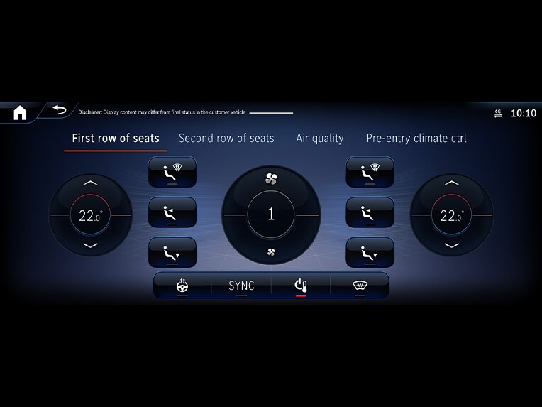 Mercedes-Benz tamamı elektrikli G-Serisindeki iklimlendirme otomatiği THERMOTRONIC THERMOTRONIC.