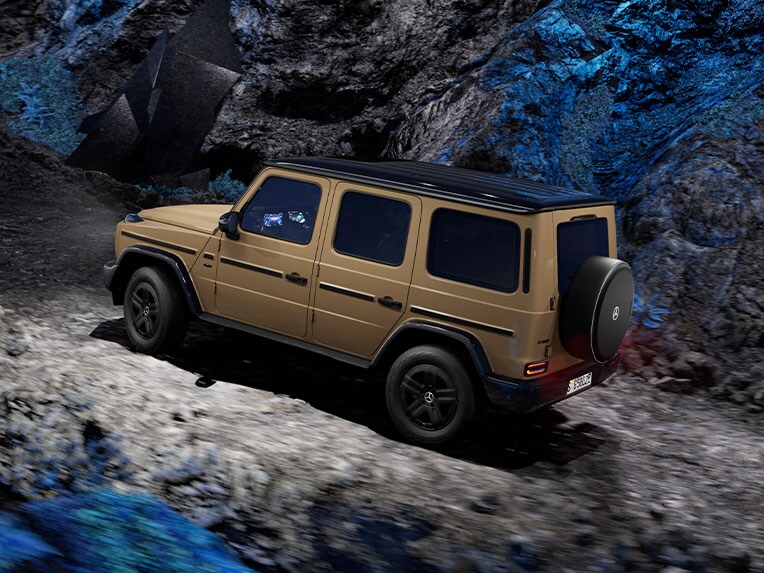 Mercedes-Benz tamamı elektrikli G-Serisi Offroad ağır ilerleme.