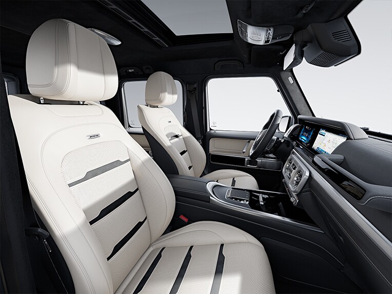 Mercedes-AMG G-Serisinin EXCLUSIVE Line iç mekanı.