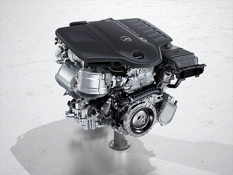 Mercedes-Benz G-Serisi’nin entegre 48V marş alternatörüne sahip motoru.