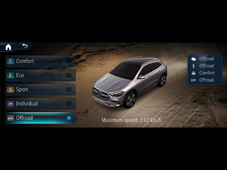 Yeni Mercedes-Benz GLA'da Offroad teknik paketi.