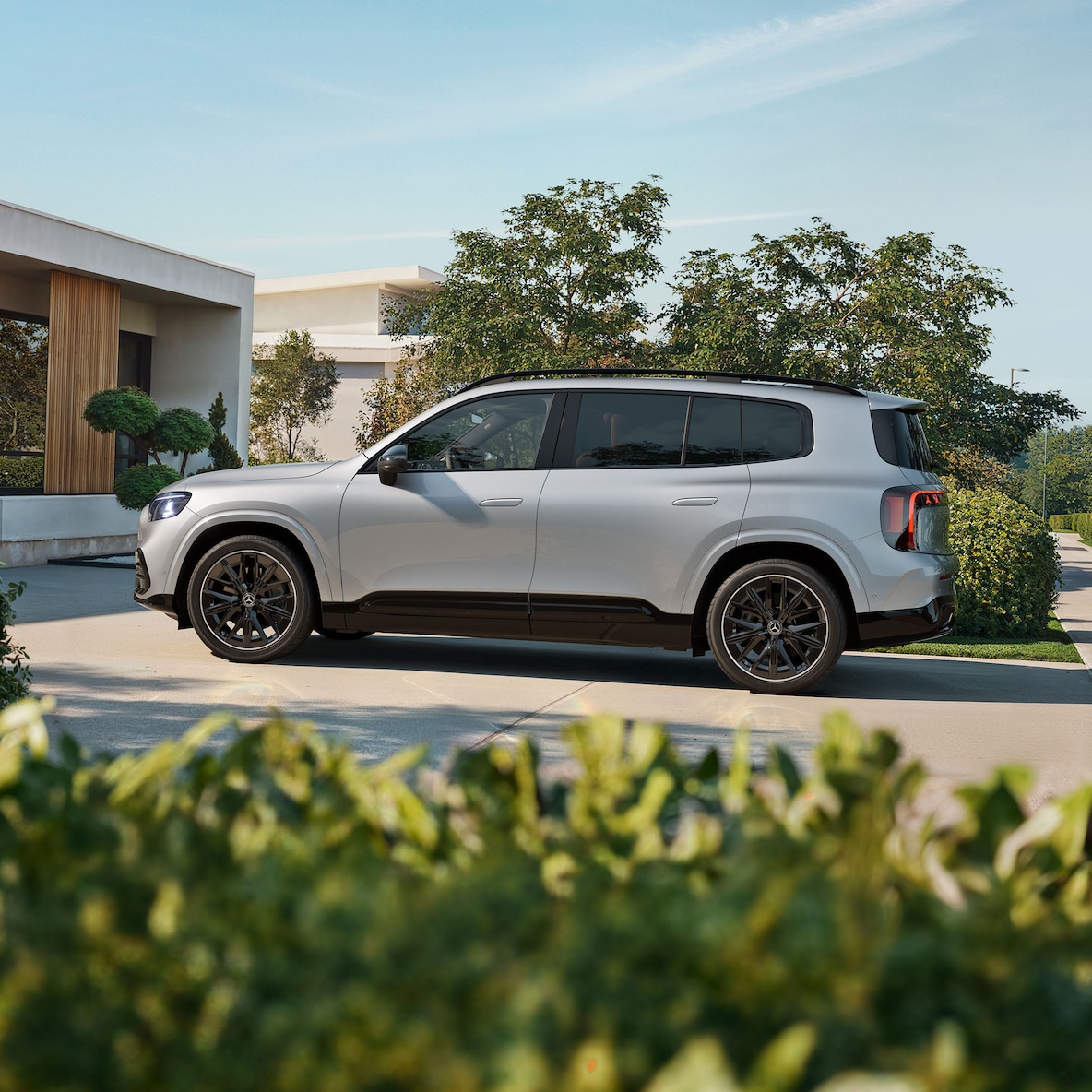 Yepyeni elektrikli GLB'nin dış tasarımı.