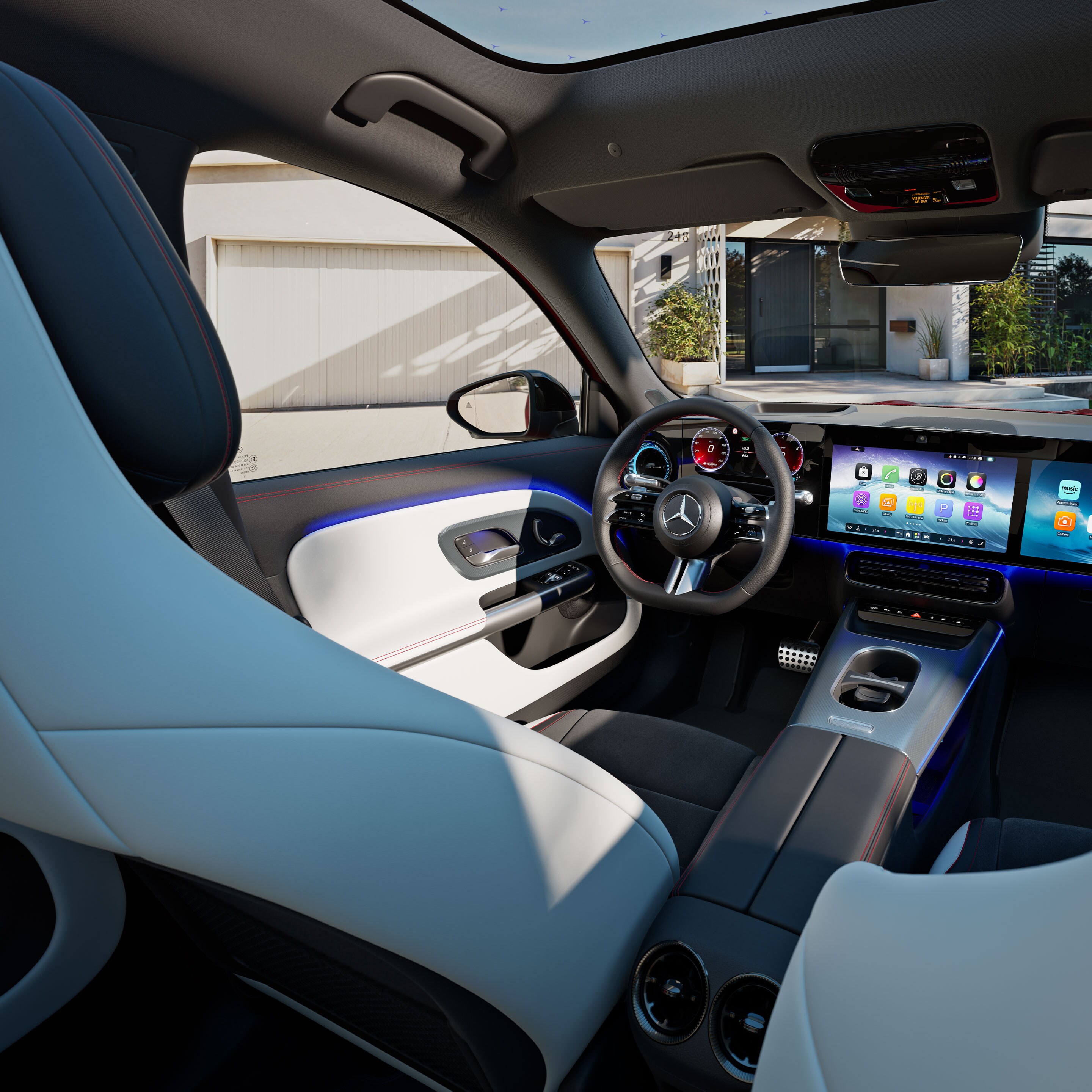 Mercedes-Benz’den yeni GLB'nin iç mekanı.