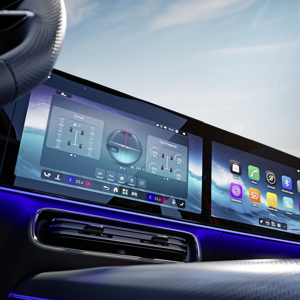 Yeni Mercedes-Benz GLB'nin Arazi Modu sürüş programı.