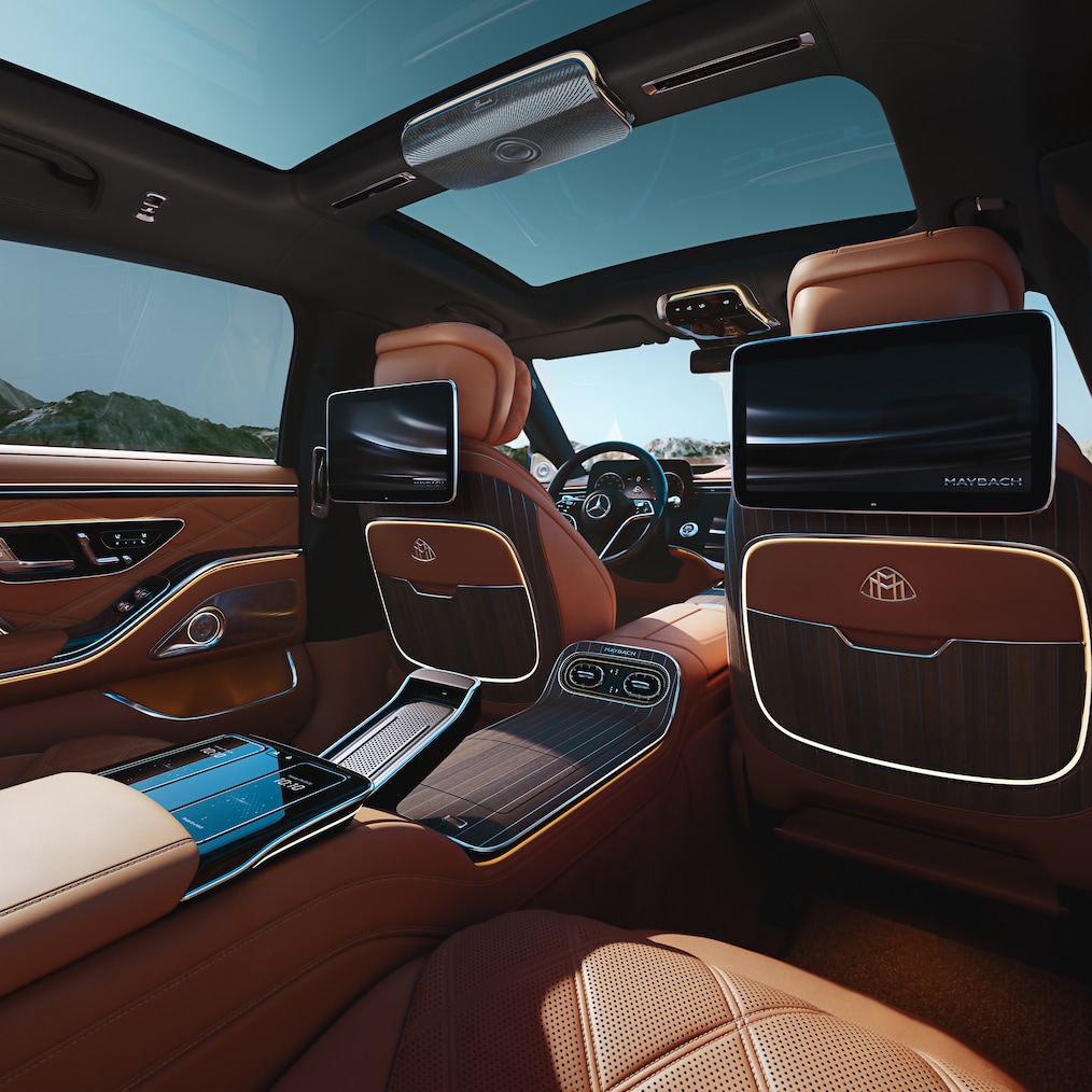 Yeni Mercedes-Maybach S-Serisi'nin özel iç mekanı.