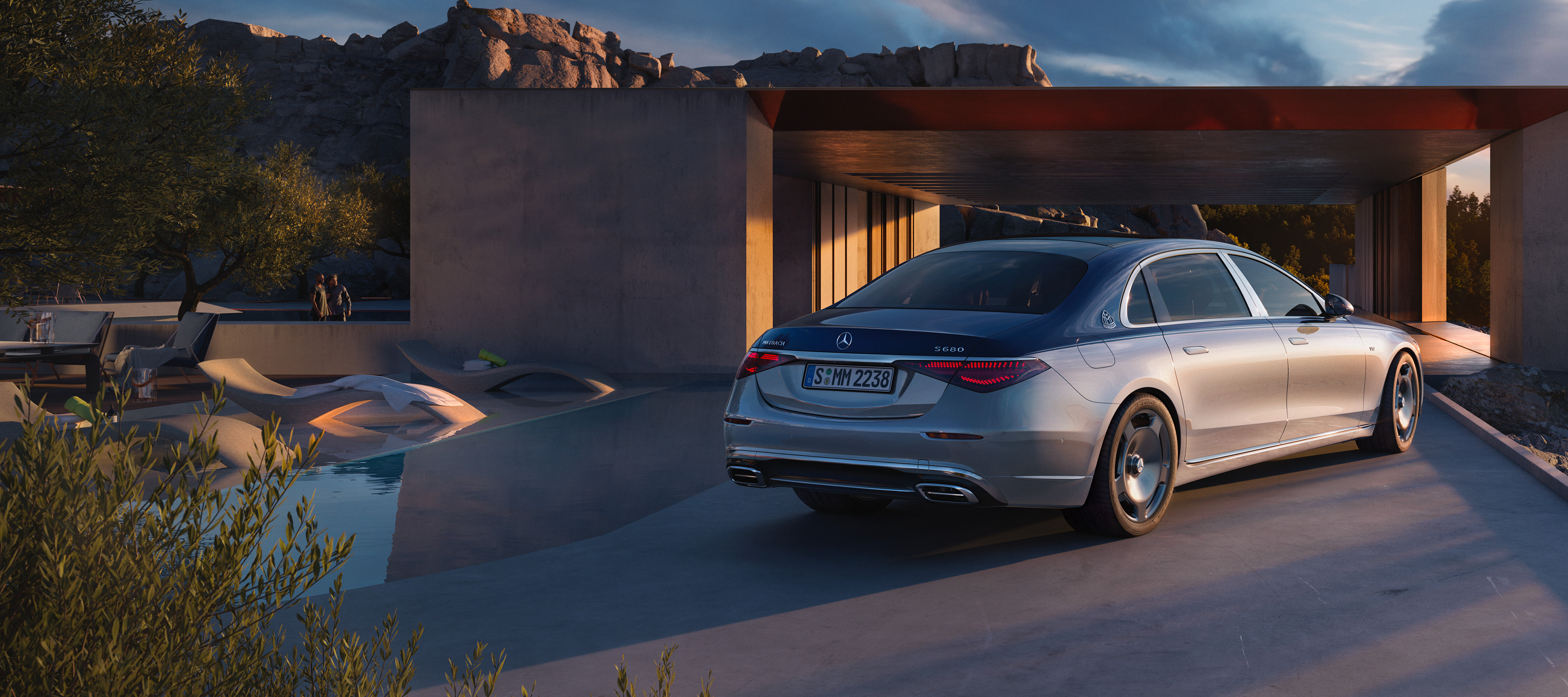 Leasing ve fiyat | S-Serisi | Mercedes-Maybach Mercedes-Maybach S-Serisi’nin arkadan görünümü.