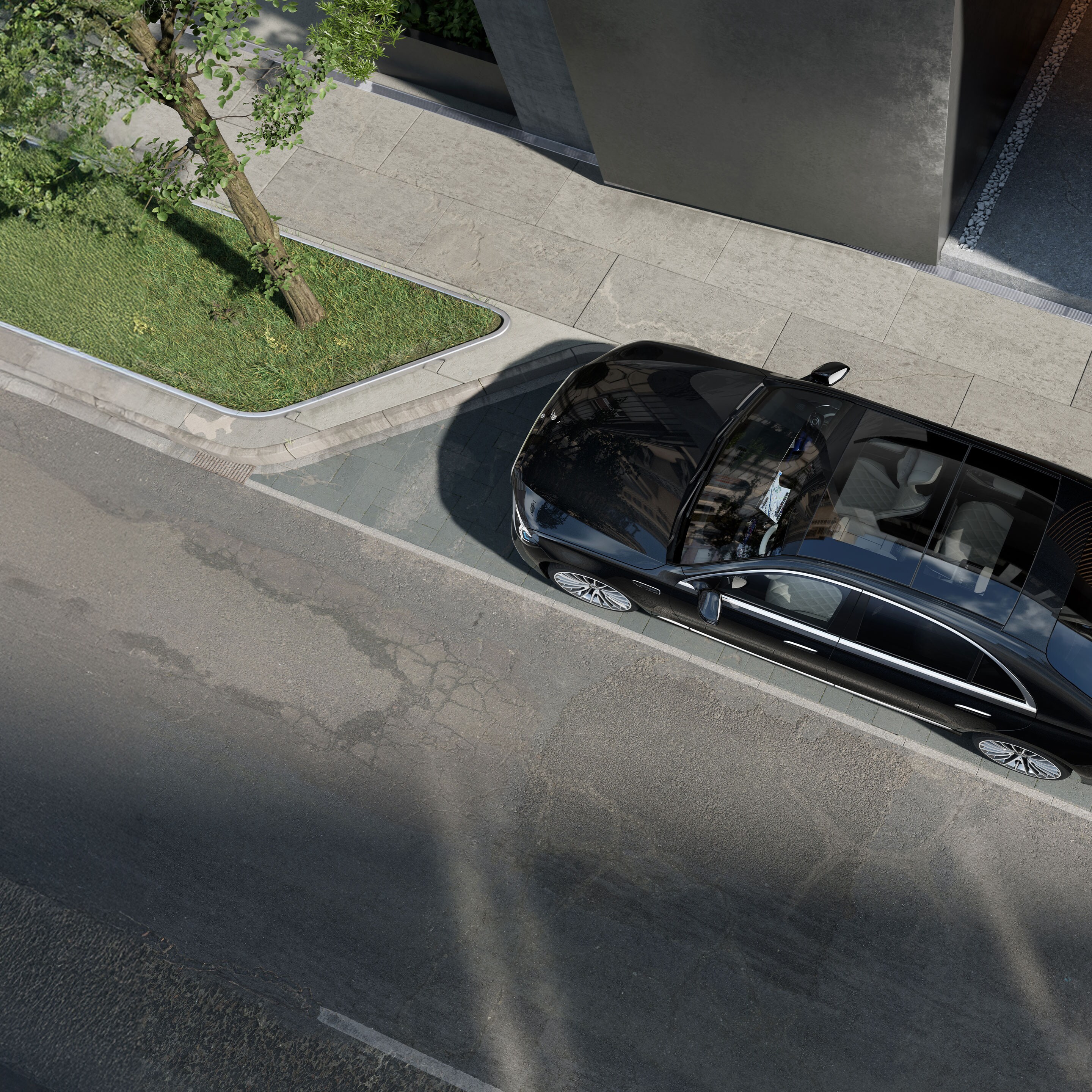 Yeni Mercedes-Benz S-Serisi Uzun Sedan’ın dış tasarımı.