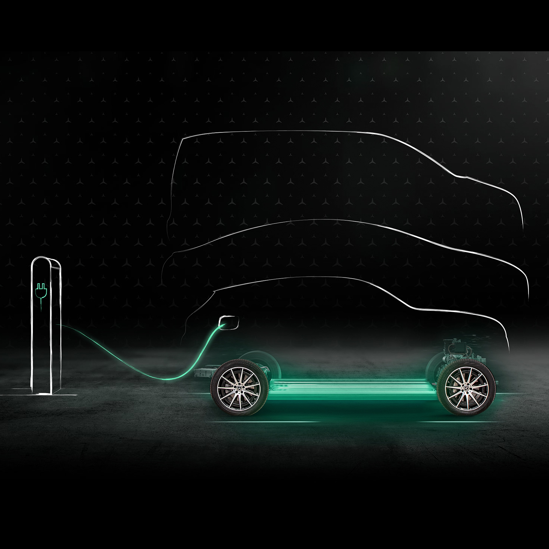 Green Charging | Şarj işlemi ve hizmetler | Mercedes-EQ Green Charging fonksiyonunun animasyonu.