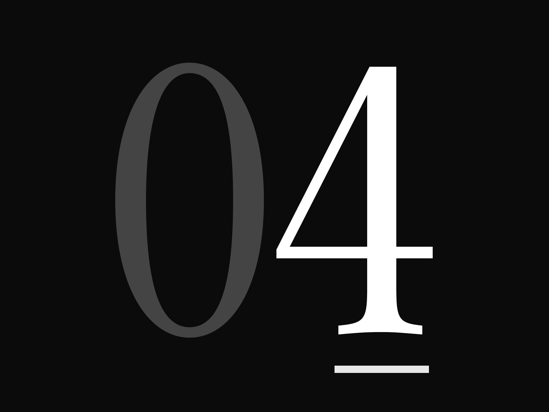 Büyük bir sayı "04".