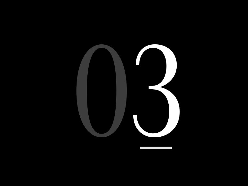 Büyük bir sayı "03"