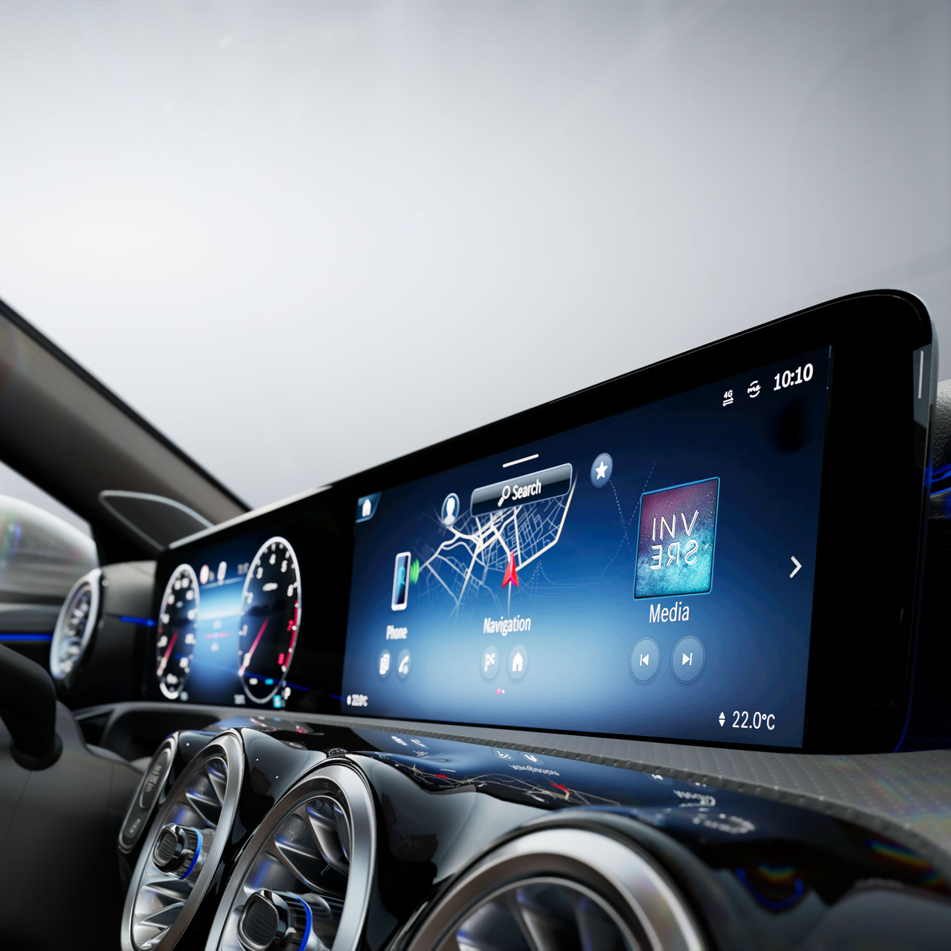 Modellere genel bakış | MBUX multimedya sistemi | Mercedes-Benz Bir Mercedes-Benz’in iç mekanı.